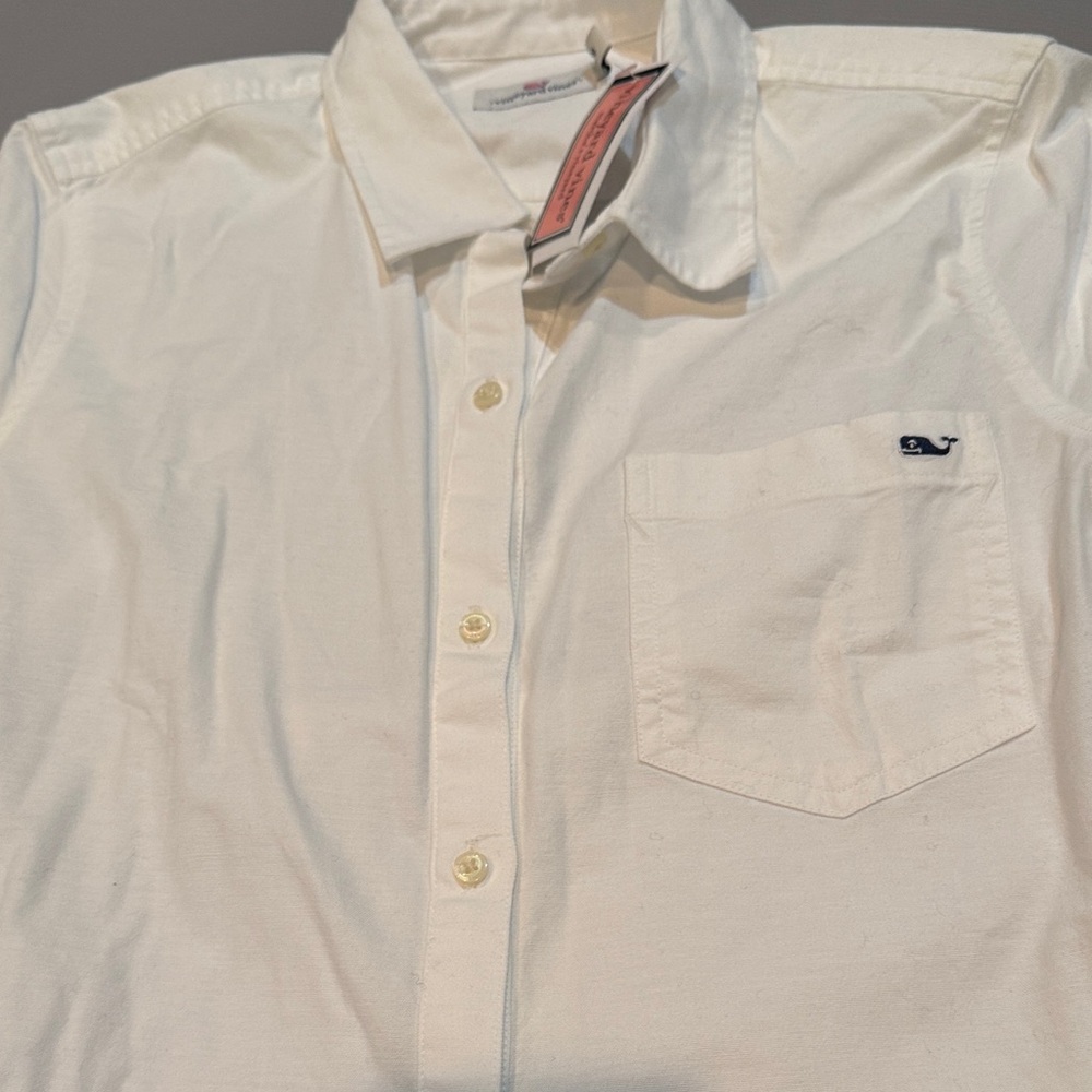 Vineyard Vines White Button-Down Shirt - Picture 3 of 5